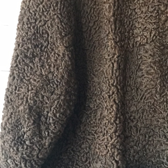 Mid-Century brown Persian lamb mink collar short coat - Picture 12 of 14